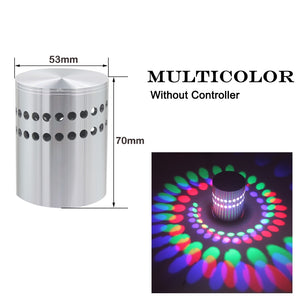 LED-Spiralloch-Wandleuchte 16 Farben mit RGB-Fernbedienung, geeignet für Hall KTV Bar Home Decoration Art Wandleuchte