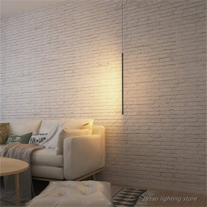 Moderne Schlafzimmer Nacht Led Pendelleuchten Wohnzimmer TV Wanddekor LED Pendelleuchten Geometrie Linienstreifen Hängeleuchten