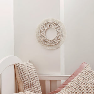 Nuevo tapiz tejido hecho a mano de macramé para colgar en la pared, decoración de pared de boda, sala de estar, decoración del hogar, arte