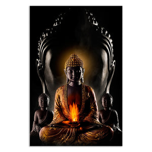 God Buddha Wall Art Prints Buddha Statue Canvas Painting Buddhism Wall Pictures For Living Room Religious Posters Wall Decor