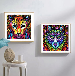 5D DIY cuadrado completo/redondo diamante pintura "animal" León búho bordado de diamantes de imitación mosaico imagen decoración del hogar 3D punto de cruz