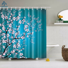 Cargar imagen en el visor de la galería, Floral bambú diente de león arce hoja flor tela impermeable poliéster ducha cortinas baño cortina baño accesorio impresión