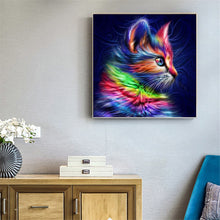 Load image into Gallery viewer, HUACAN Full Drill Square Diamond Painting Cross Stitch Cat 5d Diamond Mosaic Art Diamond Embroidery Animal Rhinestone Picture