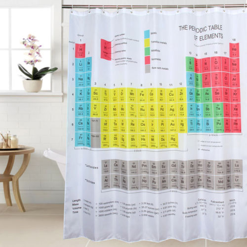 Gran oferta, tabla periódica de elementos, cortina de ducha, forma química, impresión Digital, cortina de ducha impermeable, productos de baño