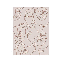 Carica l&#39;immagine nel visualizzatore della Galleria, Stampa artistica di un volto a linea singola Poster minimalista Volto di donna Disegno a una linea Arte della parete neutra Pittura su tela Decorazione della parete della stanza di casa