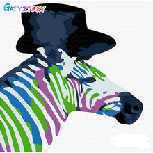 Cargar imagen en el visor de la galería, Cuadro GATYZTORY con animales bonitos, pintura de números DIY, cuadro de arte de pared moderno, pintura para niños con números, regalo único para decoración del hogar