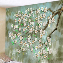 Carica l&#39;immagine nel visualizzatore della Galleria, Arazzo da parete con fiori vegetali Appeso a parete Arazzo da parete di grandi dimensioni Arazzi da parete economici Hippie Boho Tessuto Mandala