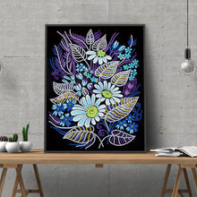 Carica l&#39;immagine nel visualizzatore della Galleria, Notte luminosa pittura diamante fiore a forma speciale diamante ricamo punto croce kit strass decorazione della casa regalo
