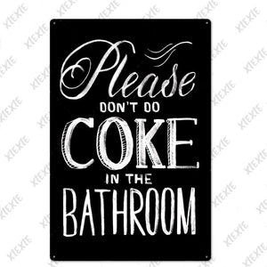 Letrero de estilo Retro para mantenerlo limpio, placa de Metal Vintage para baño, letrero de estaño, decoración de pared para baño y baño