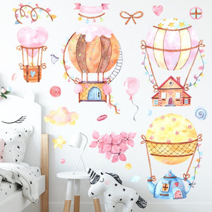 Наклейка на стену с воздушным шаром для детской комнаты, Декор, виниловые наклейки на стены, декоративные наклейки для детской спальни, художественные фрески, домашний декор