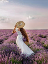 Load image into Gallery viewer, Huacan 5d Diamond Painting Girl New Arrivals Embroidery Lavender Mosaic Cross Stitch Flower Home Decor Diamond Art