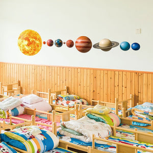 Наклейки на стену с планетами солнечной системы для детской комнаты, гостиной, украшения дома, Наклейка на стену, домашний декор, украшение на стену для детской комнаты
