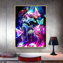 Cargar imagen en el visor de la galería, Pintura de diamantes Nuevas piedras cuadradas Calavera Mosaico de diamantes Venta Imágenes de dibujos animados con diamantes de imitación Hobby y artesanía