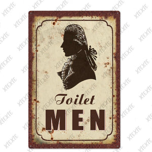 Retro Style Keep It Clean Toilet Sign Plaque Metal Vintage Bathroom Metal Sign Tin Sign Wall Decor For Toilet Bathroom Restroom