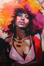 Laden Sie das Bild in den Galerie-Viewer, Afrikanische schwarze Frau Graffiti Kunst Poster und Drucke Abstrakte afrikanische Mädchen Leinwand Gemälde an der Wand Kunst Bilder Wanddekoration