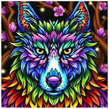 Laden Sie das Bild in den Galerie-Viewer, 5D DIY voller quadratischer / runder Diamantmalerei &quot;Tier&quot; Löwe Eule Strass Stickerei Mosaikbild Heimdekoration 3D Kreuzstich