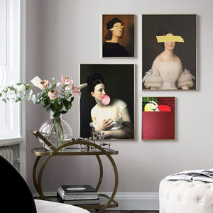 Pintura de fama mundial, arte de pared, lienzo de fantasía, carteles e impresiones, figura, cuadro de pared creativo para decoración de sala de estar