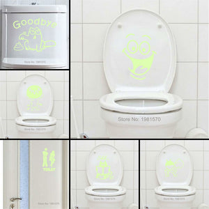 Bathroom Wall Stickers Toilet Home Decoration Removable Wall Decals for Toilet Sticker Decorative Paste Home Decor Glow in Dark