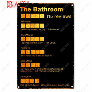 Letrero de baño Vintage divertido personalizado baño Metal estaño signos WC baño pared arte baño decoración baño placas de pared WY156