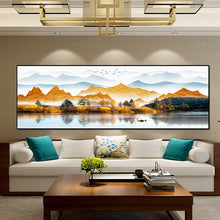 Carica l&#39;immagine nel visualizzatore della Galleria, Modern Classic Autumn Landscape Art Dipinti su tela Immagini di arte della parete per la decorazione del soggiorno (senza cornice)