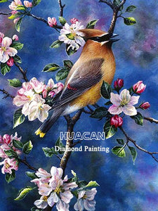 HUACAN 5D diamante pintura pájaro mosaico decoración del hogar bordado Animal hecho a mano regalo recién llegado diamante arte