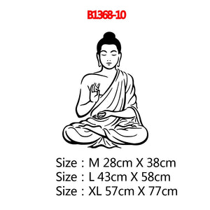 New Buddha Art Vinyl Wall Stickers Wallpaper For Living Room Home Decorative Religious Wall Decals Sticker Mural Wall Decor