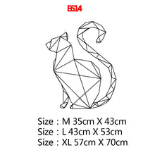 Загрузите изображение в программу просмотра галереи, Креативная Геометрия животного, настенная художественная наклейка, современные настенные наклейки для детской комнаты, виниловые наклейки для гостиной, компания, фреска