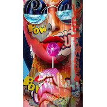 Load image into Gallery viewer, Graffiti Women Portrait Oil Painting Posters and Prints Wall Decor for Living Room Canvas Painting Wall Art Picture Home  Decor