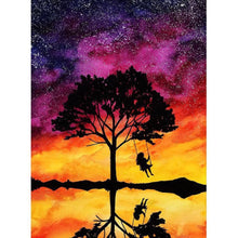 Cargar imagen en el visor de la galería, DIY 5D diamante pintura paisaje árbol fantasía punto de cruz Kit completo taladro cuadrado bordado mosaico arte imagen hogar Decoración regalo