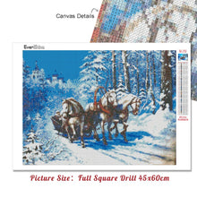 Cargar imagen en el visor de la galería, Evershine 5D diamante pintura caballo punto de cruz animales mosaico bordado conjunto completo invierno diamantes de imitación imágenes decoración hogar