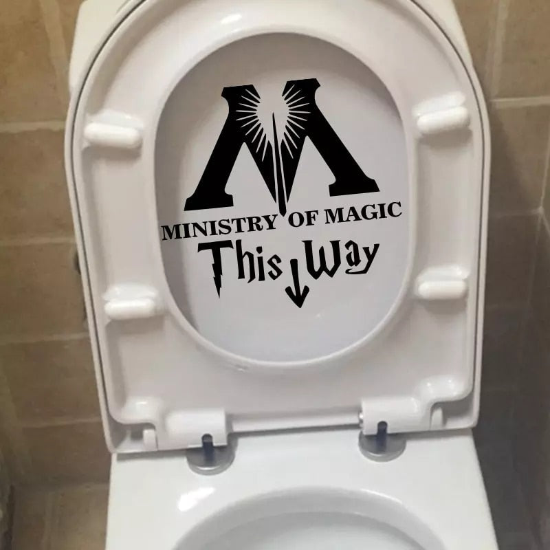 Ministry Of Magic Bathroom Vinyl Wall Sticker Home Decor Toilet Decal Toilet Art Decoration DIY Stickers Y131