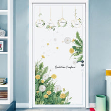 Load image into Gallery viewer, Green Leaf Door Decor Stickers Bedroom Living room Wall Decor Wall Stickers PVC Removable Wall Decals Home Decoration Poster Art