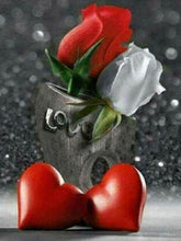 Cargar imagen en el visor de la galería, Evershine 5D DIY diamante pintura rosa completo cuadrado diamante bordado flor blanco y negro mosaico Rhinestone decoración del hogar regalo