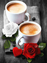 Cargar imagen en el visor de la galería, Evershine 5D DIY diamante pintura rosa completo cuadrado diamante bordado flor blanco y negro mosaico Rhinestone decoración del hogar regalo