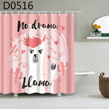 Laden Sie das Bild in den Galerie-Viewer, Badvorhang mit Alpaka-Muster, wasserdicht, Duschvorhang, Polyester, Cartoon-Bad, Siebdruck, Vorhang für Badezimmer, Heimdekoration