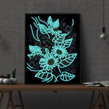 Carica l&#39;immagine nel visualizzatore della Galleria, Notte luminosa pittura diamante fiore a forma speciale diamante ricamo punto croce kit strass decorazione della casa regalo