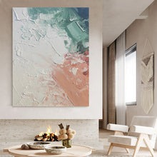 Carica l&#39;immagine nel visualizzatore della Galleria, Dipinto a olio semplice e moderno dipinto a mano, stile wabi-sabi, soggiorno, corridoio, dipinto decorativo tridimensionale, grande dipinto astratto di lino astratto