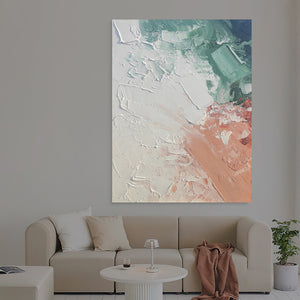 Pintura al óleo moderna y sencilla pintada a mano, estilo wabi-sabi, sala de estar, pasillo, pintura decorativa tridimensional, pintura abstracta grande de lino