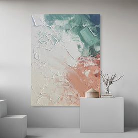 Dipinto a olio semplice e moderno dipinto a mano, stile wabi-sabi, soggiorno, corridoio, dipinto decorativo tridimensionale, grande dipinto astratto di lino astratto