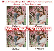 Carica l&#39;immagine nel visualizzatore della Galleria, Foto personalizzata diamante pittura punto croce pieno quadrato strass 5D diamante fai da te mosaico diamante ricamo regalo