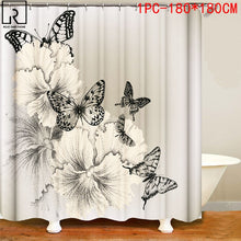 Загрузите изображение в программу просмотра галереи, Синяя, красная, розовая, розовая, с принтом, занавеска для душа с крючками, набор ковриков для ванной комнаты, противоскользящий мягкий ковер для ванной, украшение для дома на день Святого Валентина