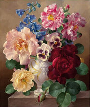 Cargar imagen en el visor de la galería, DIY 5D pintura de diamantes flores bordado de diamantes rosas flores mosaico de diamantes de imitación regalo de cumpleaños decoración del hogar