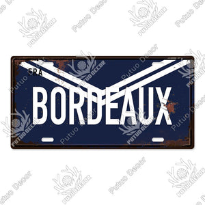 Putuo Decor French City Metal Sign Licenses Plate Plaque Metal Vintage Tin Sign Decor Bar Pub Man Cave Club Decoration