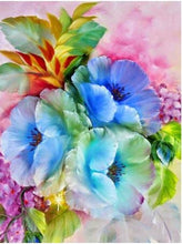 Carica l&#39;immagine nel visualizzatore della Galleria, Pittura diamante rosa fiori pittura di cristallo 5D fai da te completo rotondo paesaggio mosaico ricamo decorazioni per la casa arte della parete