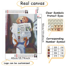 Carica l&#39;immagine nel visualizzatore della Galleria, HUACAN 5D Fai Da Te Cane Pittura Diamante Animale Ricamo Mosaico Wc Punto Croce Cartoon Home Decor Wall Stickers Nuovo Arrivo