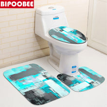 Laden Sie das Bild in den Galerie-Viewer, Abstrakter Marmor-Duschvorhang mit Crack-Gold-Textur, Luxus-Steinmaserung, Badezimmervorhänge, Toilettenabdeckung und Badematte, rutschfester Teppich