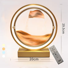 Laden Sie das Bild in den Galerie-Viewer, LED Kunstdekompression Treibsandmalerei Sanduhrdekoration 360-Grad-Drehung einzigartige dekorative Sandmalerei