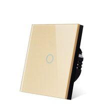 Carica l&#39;immagine nel visualizzatore della Galleria, Interruttore tattile Interruttori a sensore Luce a parete Led 1 via 110v 220v 220 V Pulsante lampada on off Controller Pannello in vetro temperato impermeabile