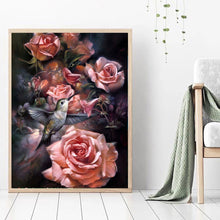 Cargar imagen en el visor de la galería, HUACAN diamante bordado pájaro completo cuadrado/redondo 5D DIY diamante pintura punto de cruz Animal decoración para el hogar