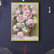 Cargar imagen en el visor de la galería, DIY 5D diamante pintura florero diamante mosaico flor arte DIY Rhinestone bordado punto de cruz Kit decoración del hogar